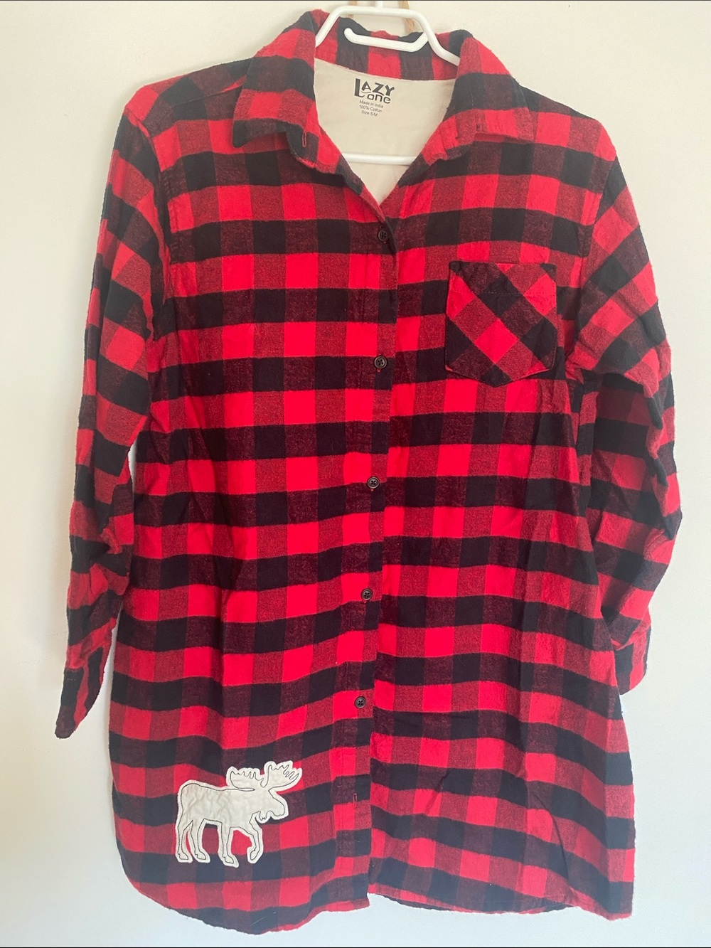 Lazy One Red & Black Plaid Button Top Ladies Pyjama Clothes